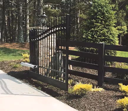 Black metal wrought iron fence around a suburban h 05 11 15 59 44 utc 2