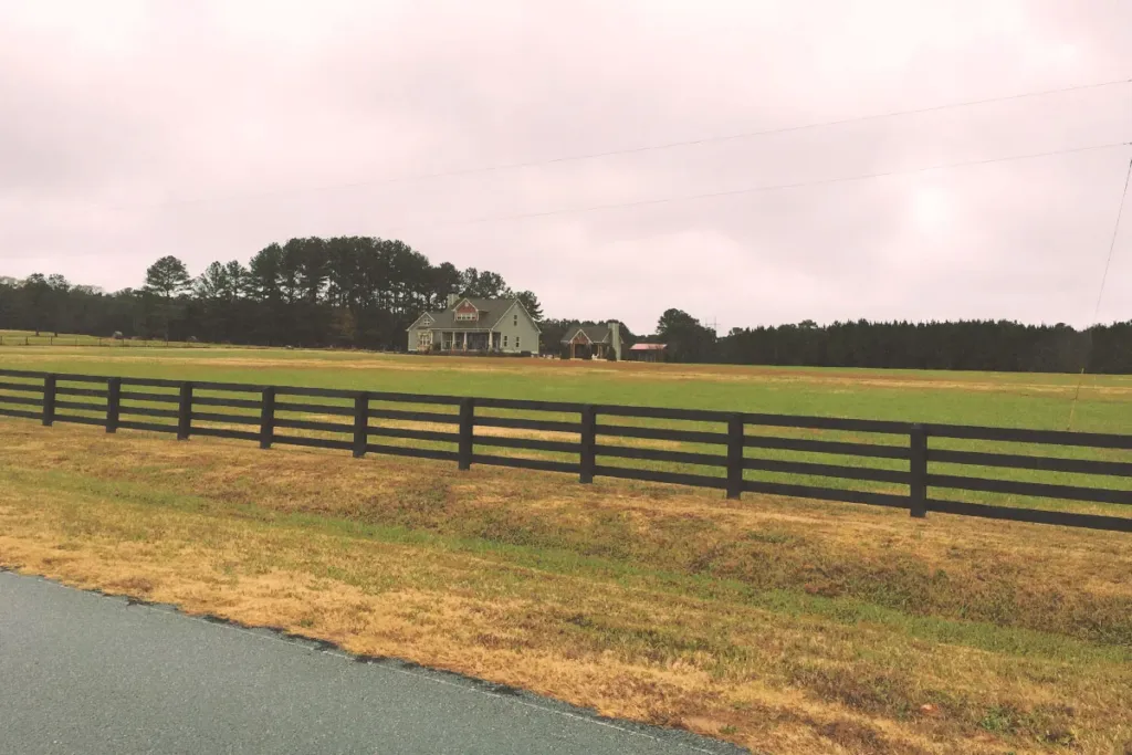 Fence wood ranch black 02a
