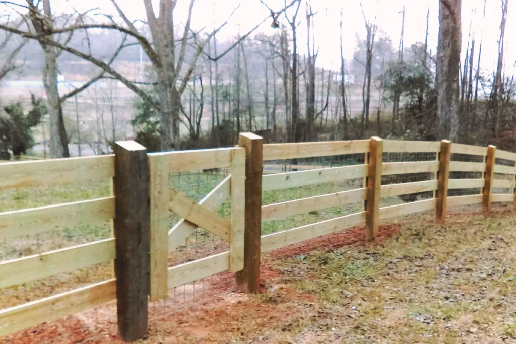 Fence wood ranch pine 01a